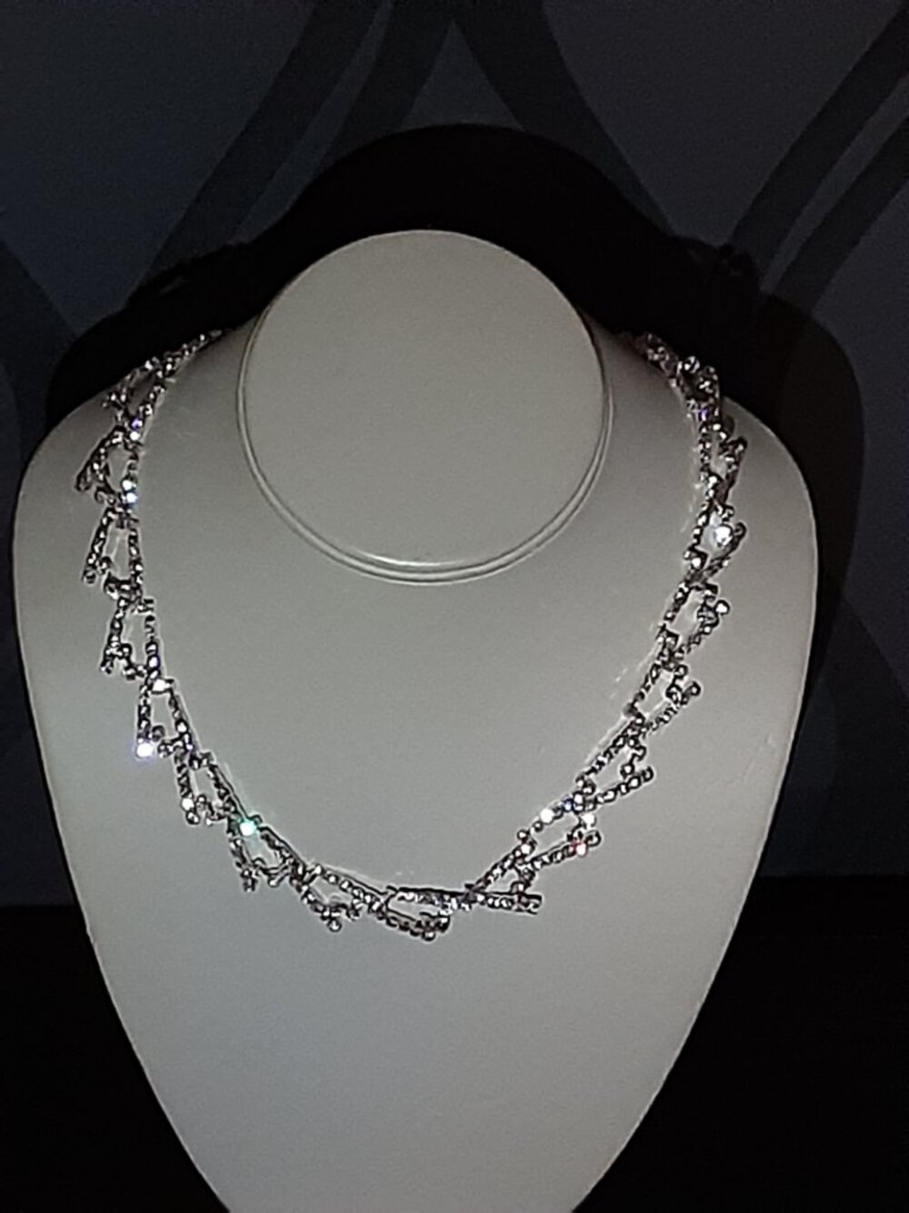 Silver Tone, Vintage-Style Choker Necklace